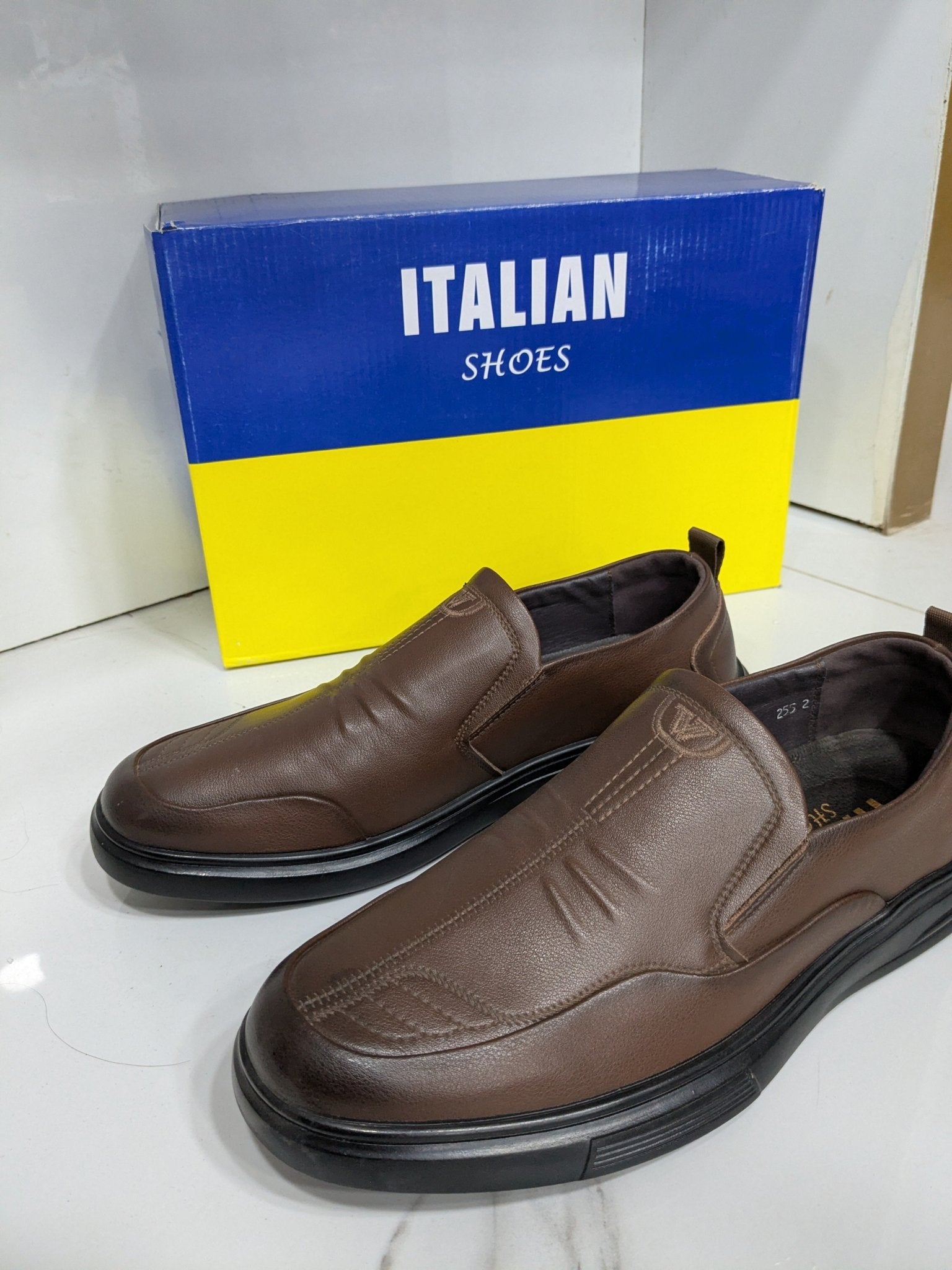 IT - 36 Slip - On Casual Shoes – Dark Brown - Italian Shoes