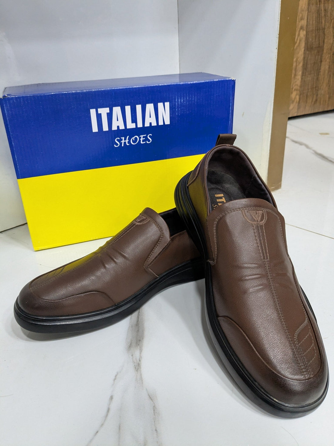IT - 36 Slip - On Casual Shoes – Dark Brown - Italian Shoes
