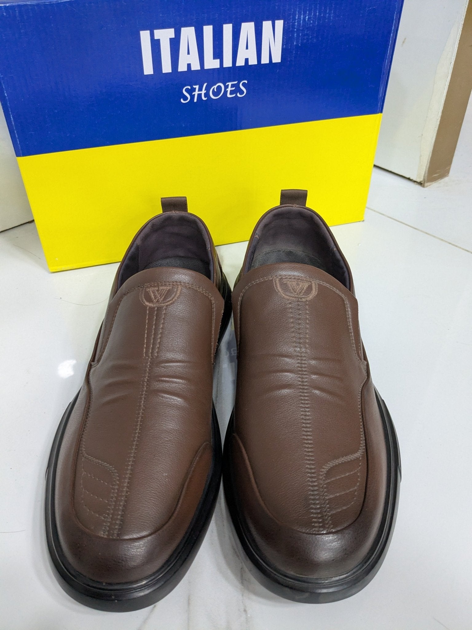 IT - 36 Slip - On Casual Shoes – Dark Brown - Italian Shoes