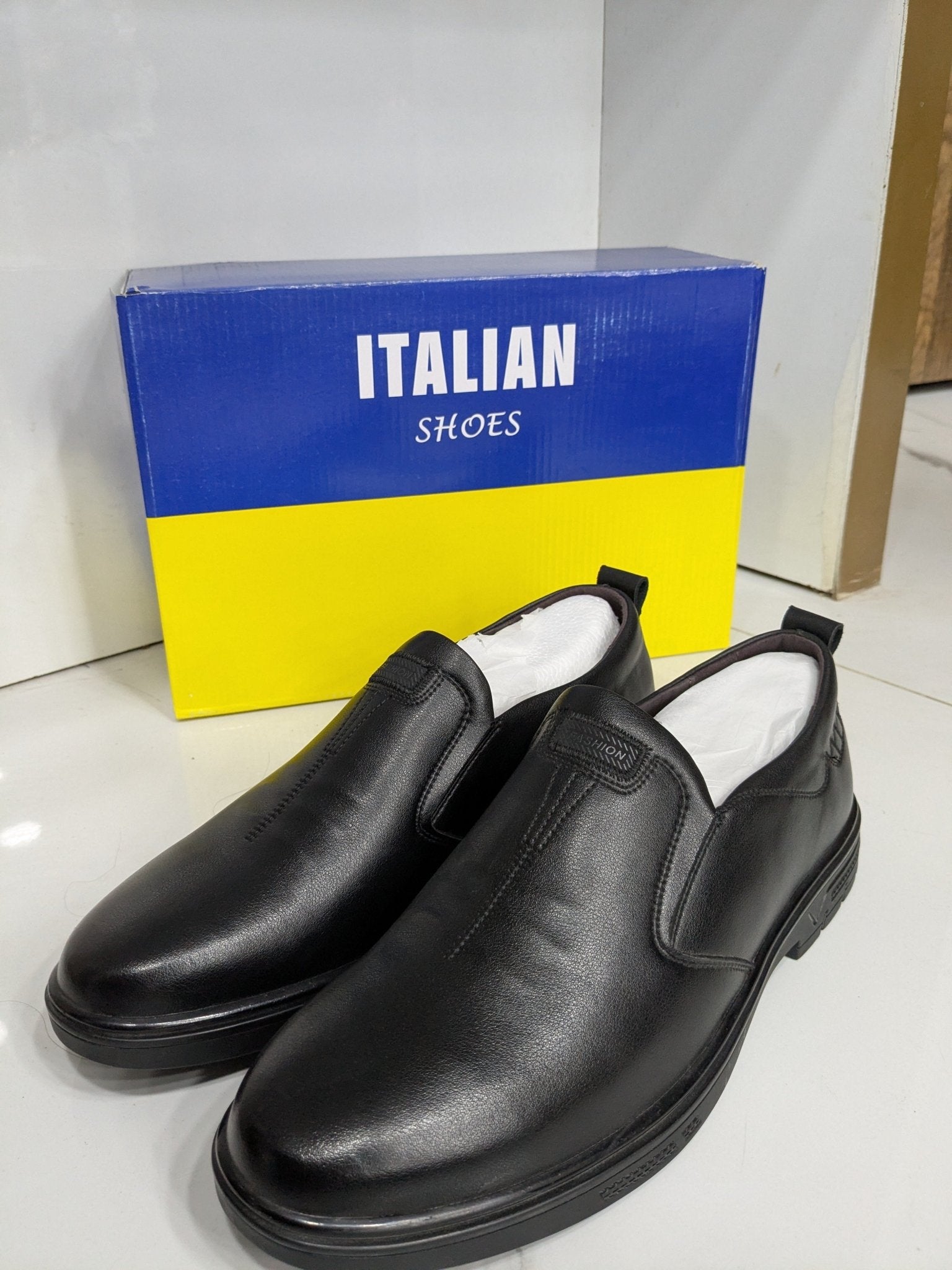 IT - 37 Slip - On Casual Shoes – Black - Italian Shoes