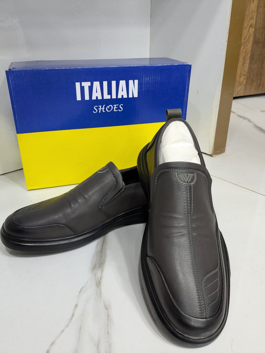 IT - 38 Classic Formal Shoes - Charcoal Colour - Italian Shoes
