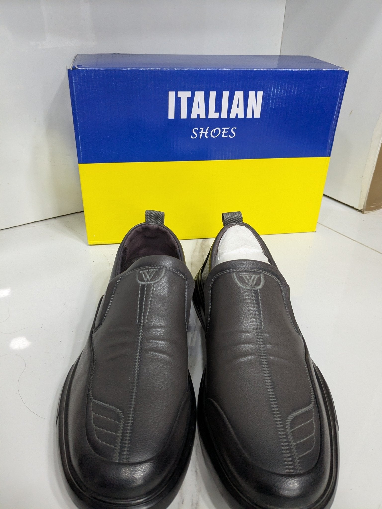 IT - 38 Classic Formal Shoes - Charcoal Colour - Italian Shoes