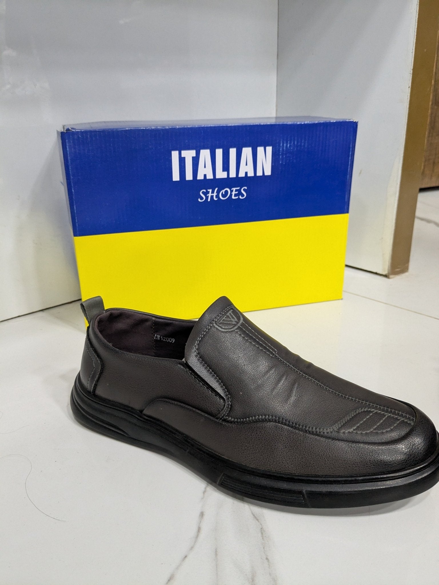 IT - 38 Classic Formal Shoes - Charcoal Colour - Italian Shoes