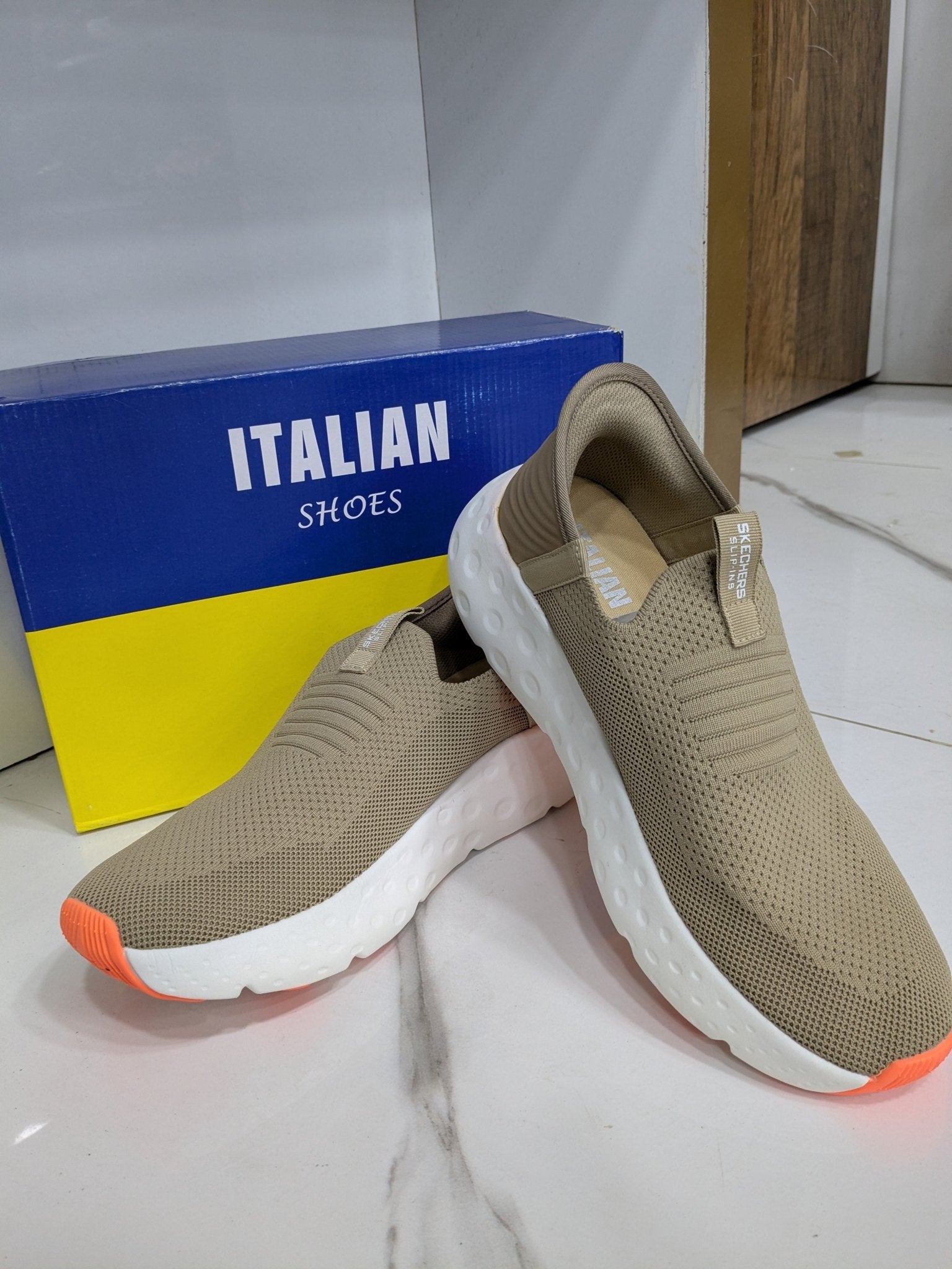 IT - 39 Skechers Style Shoes – Beige White - Italian Shoes