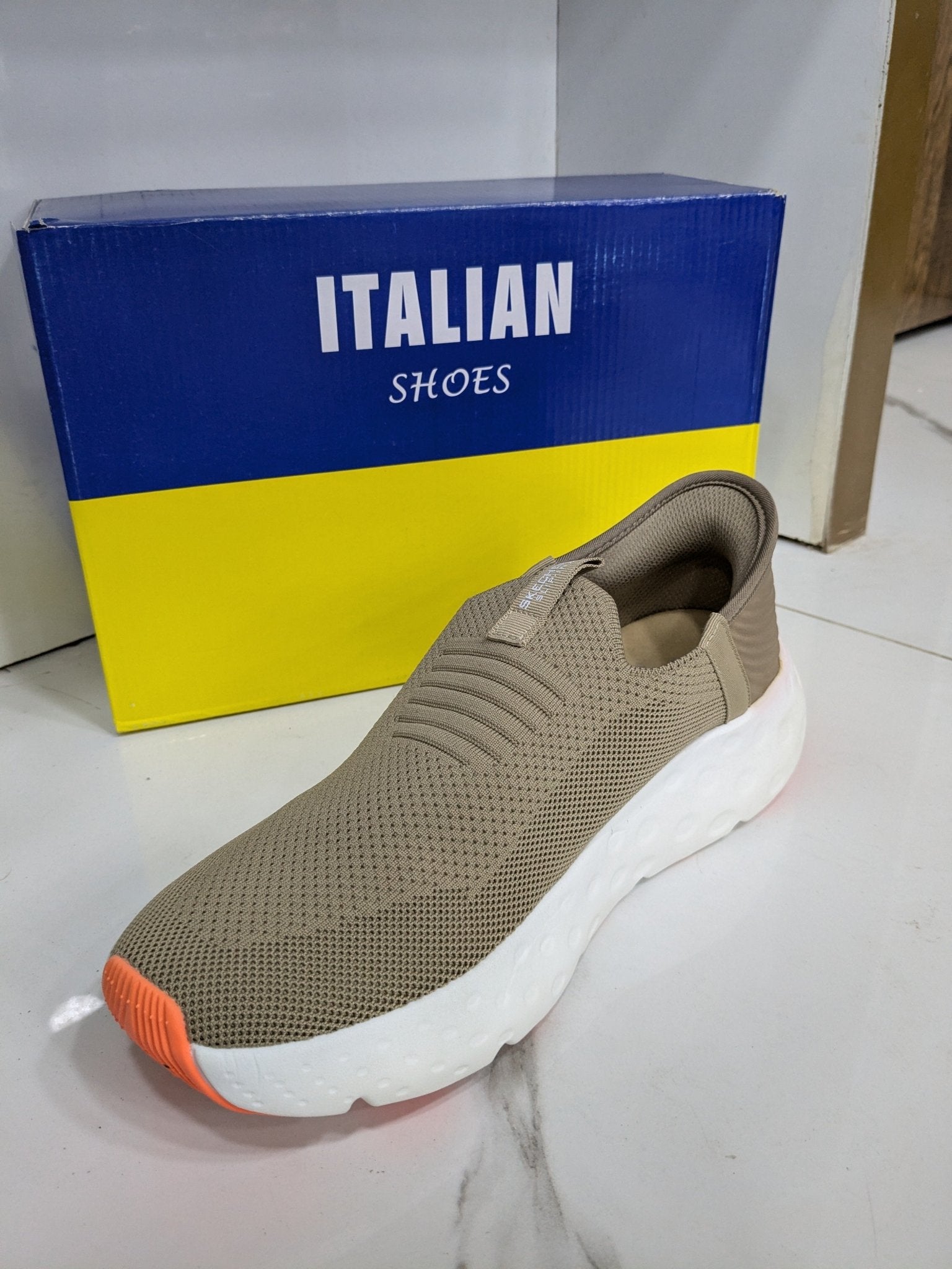 IT - 39 Skechers Style Shoes – Beige White - Italian Shoes