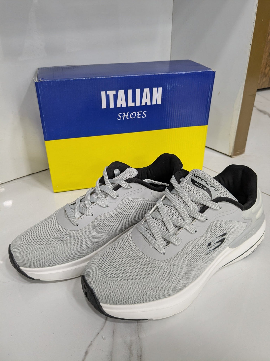 IT - 44 Skechers Lace - Up Sports Shoes – Grey - Italian Shoes