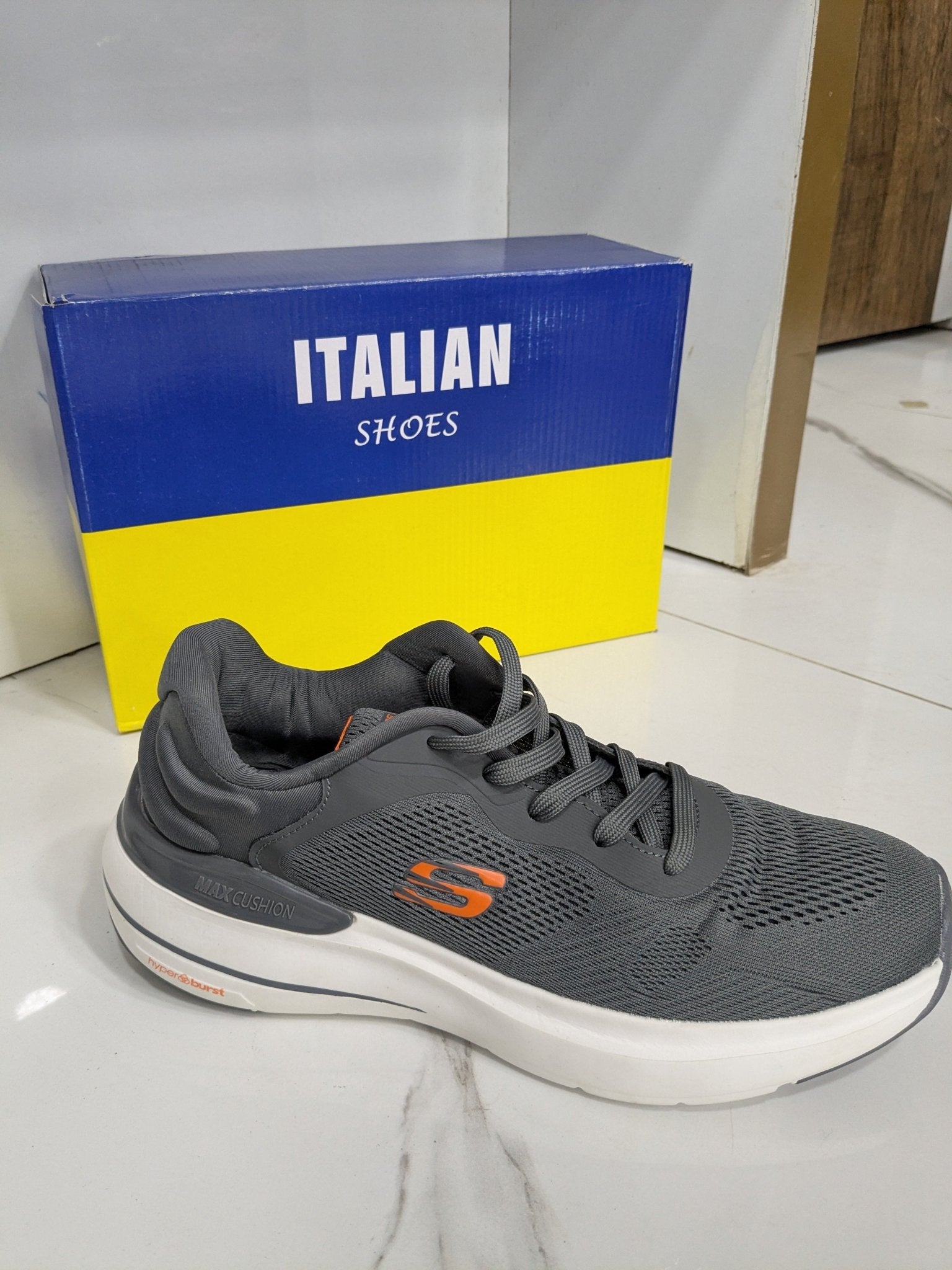 IT - 45 Skechers Lace - Up Sports Shoes – Dark Grey - Italian Shoes