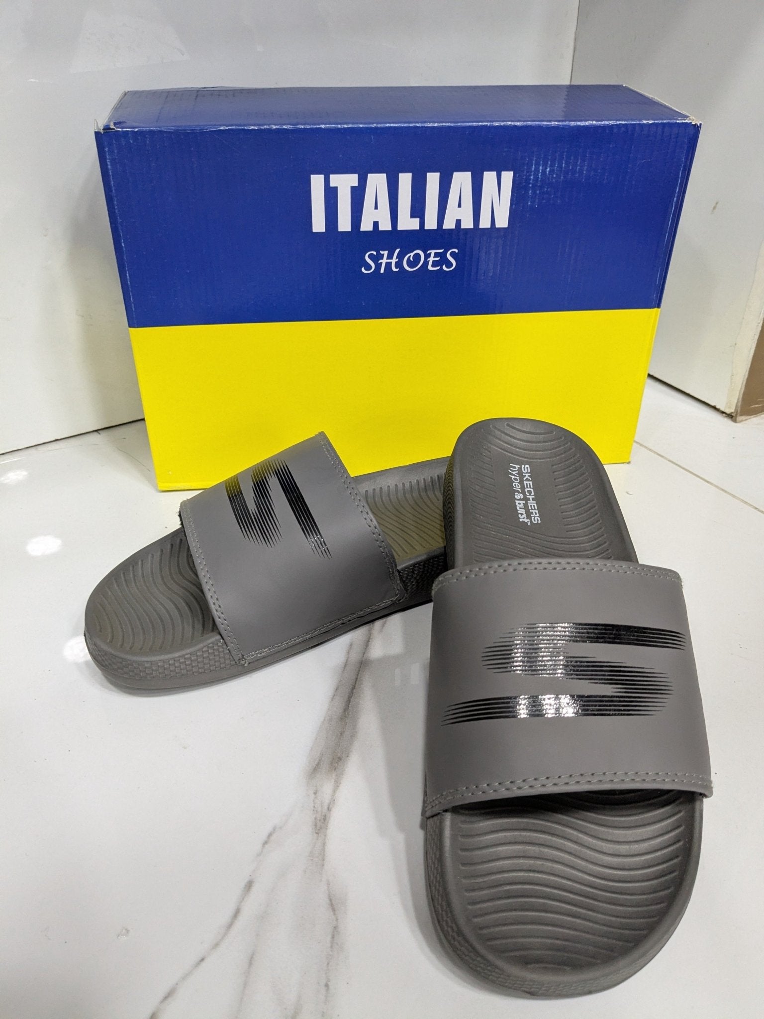 IT - 53 Skechers Slide – Grey - Italian Shoes
