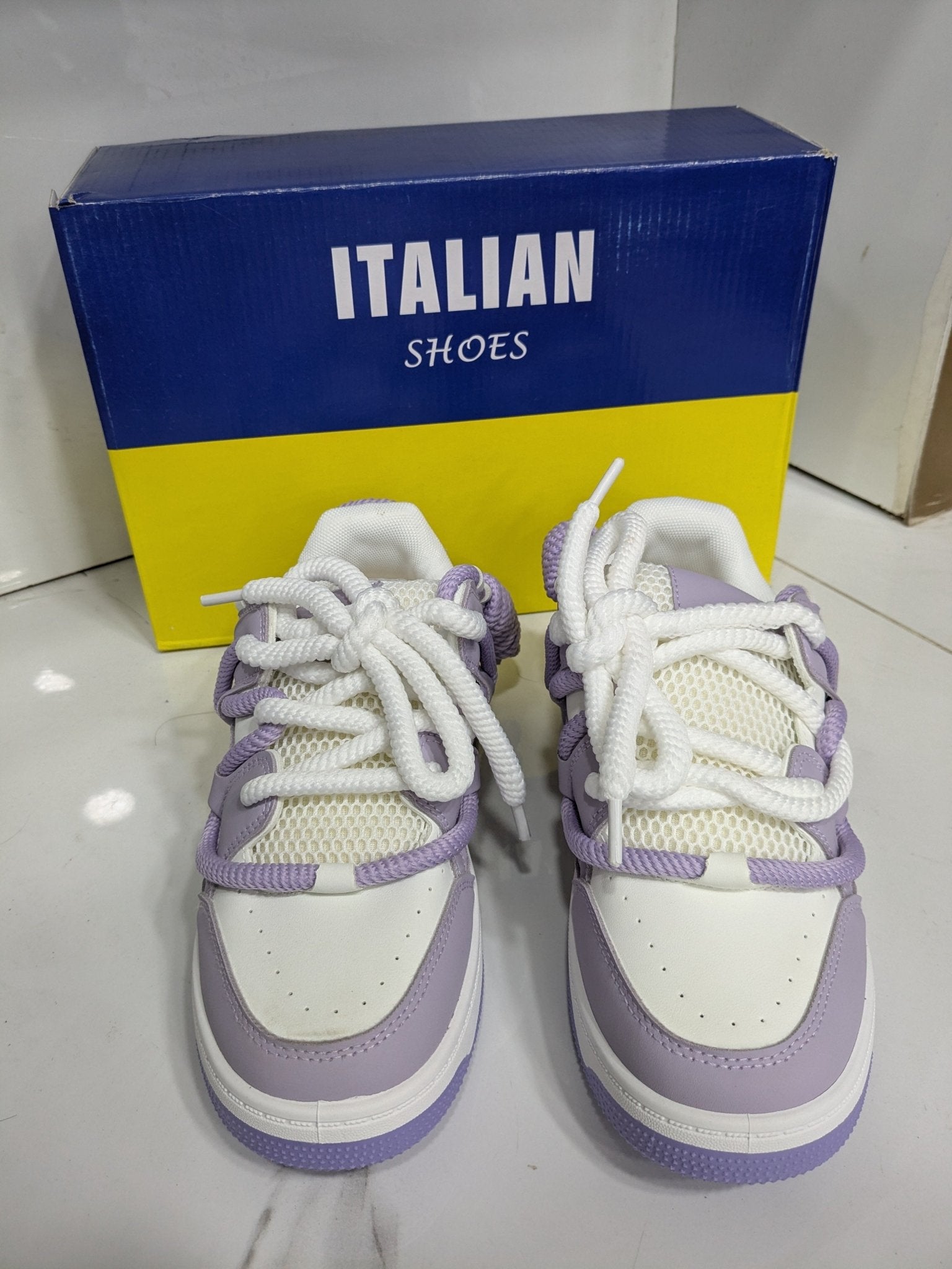 IT - 55 Women’s Sneaker – Lavender White - Italian Shoes