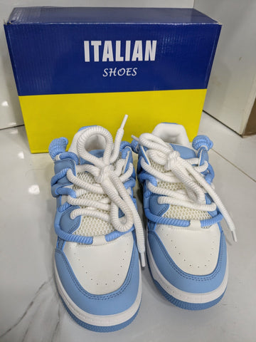 IT - 56 Women’s Sneakers – Blue White - Italian Shoes