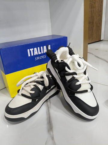 IT - 57 Women’s Sneakers – Black White - Italian Shoes