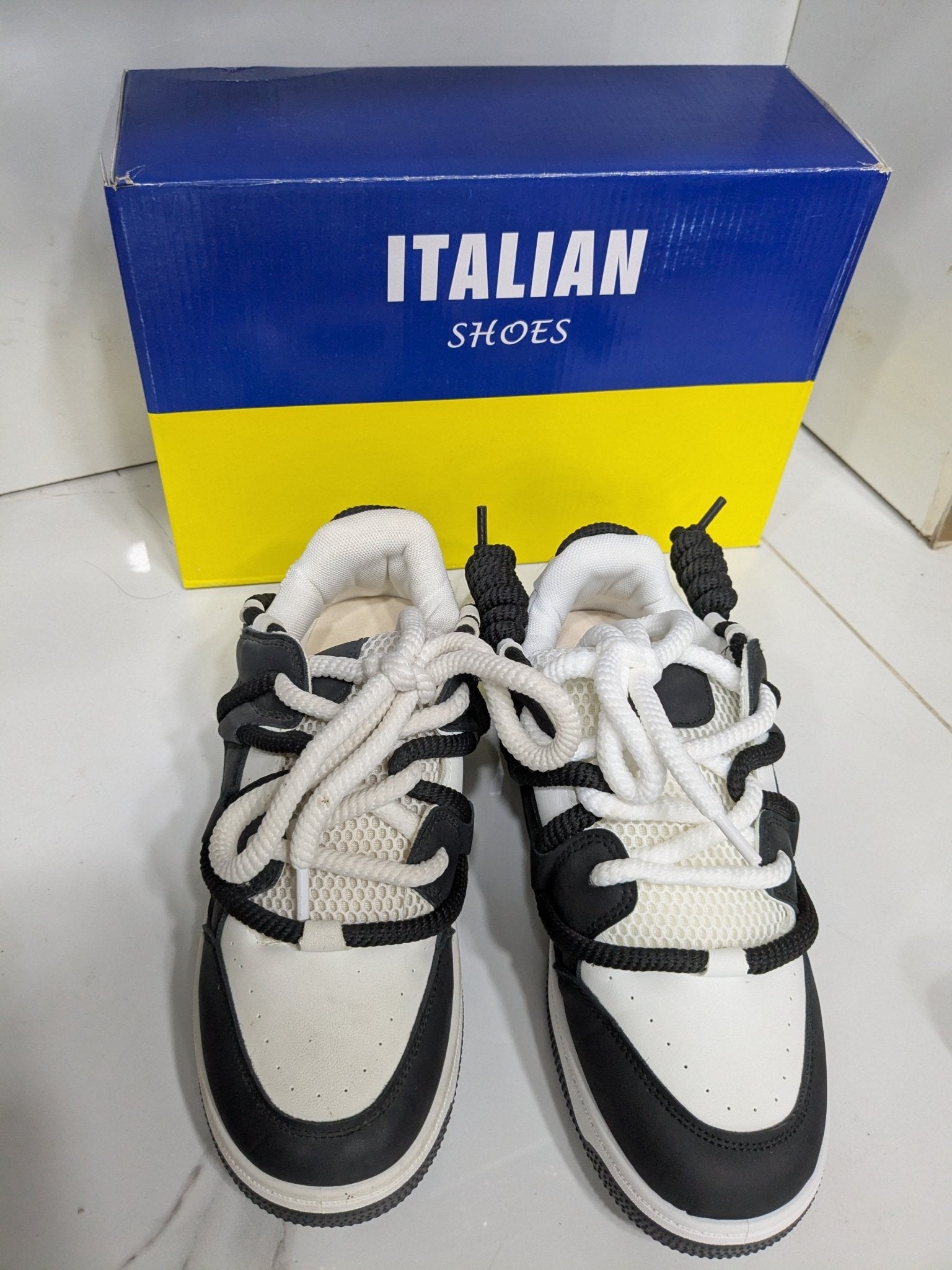 IT - 57 Women’s Sneakers – Black White - Italian Shoes