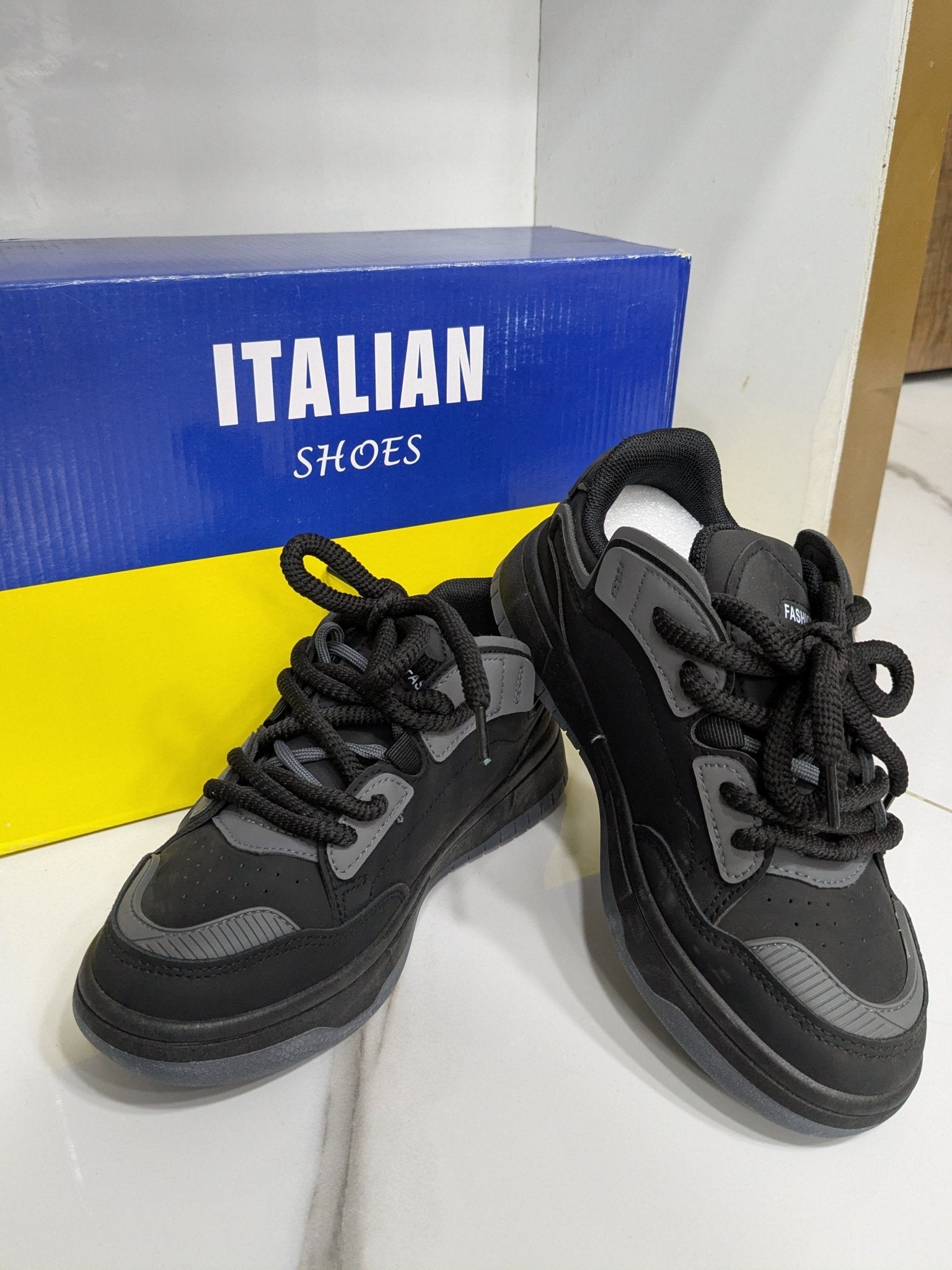 IT - 58 Women’s Sneakers – Black Grey - Italian Shoes