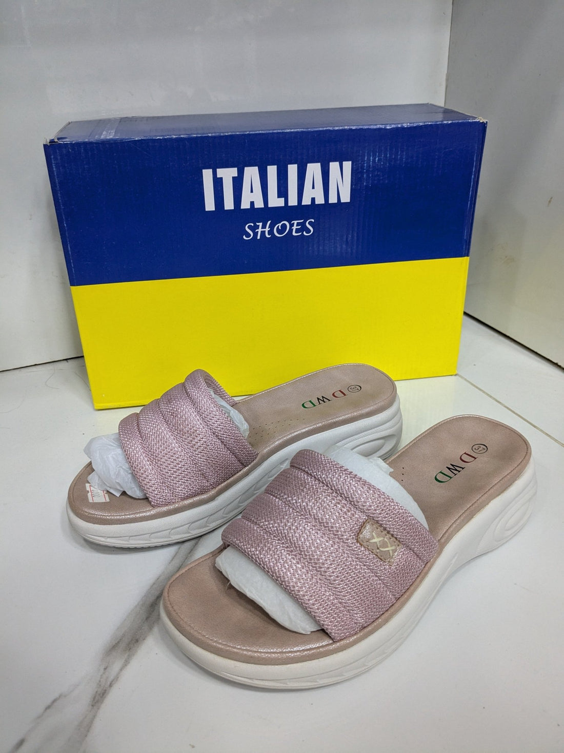 IT - 61 Women’s Slides – Soft Pink - Italian Shoes