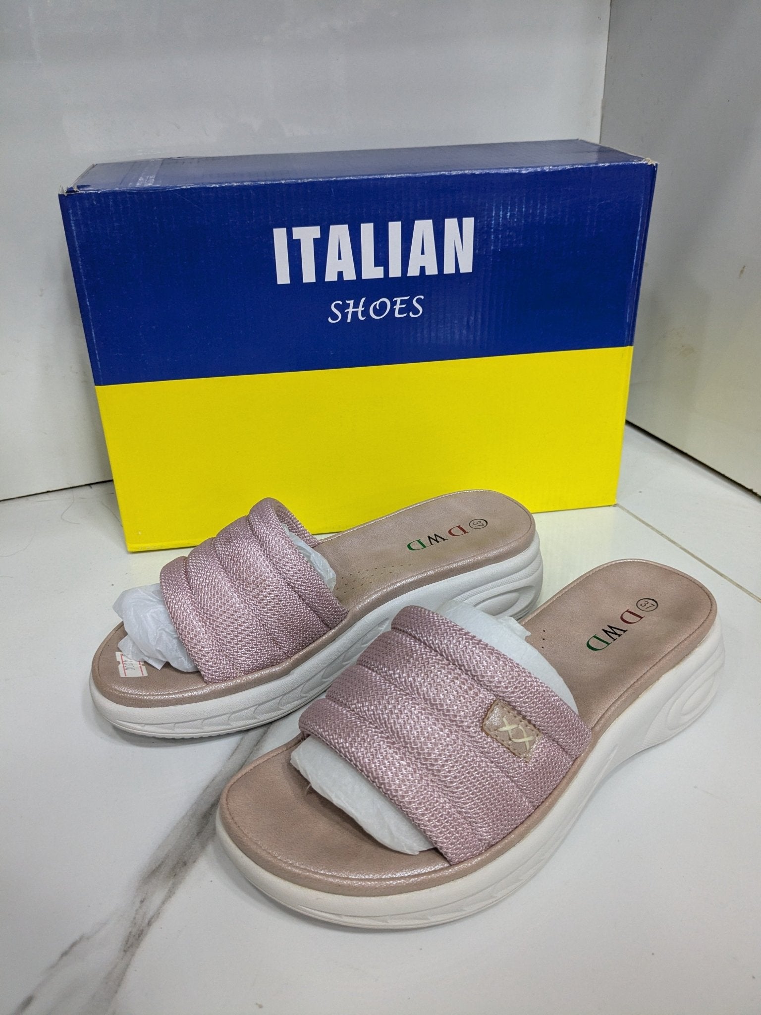 IT - 61 Women’s Slides – Soft Pink - Italian Shoes