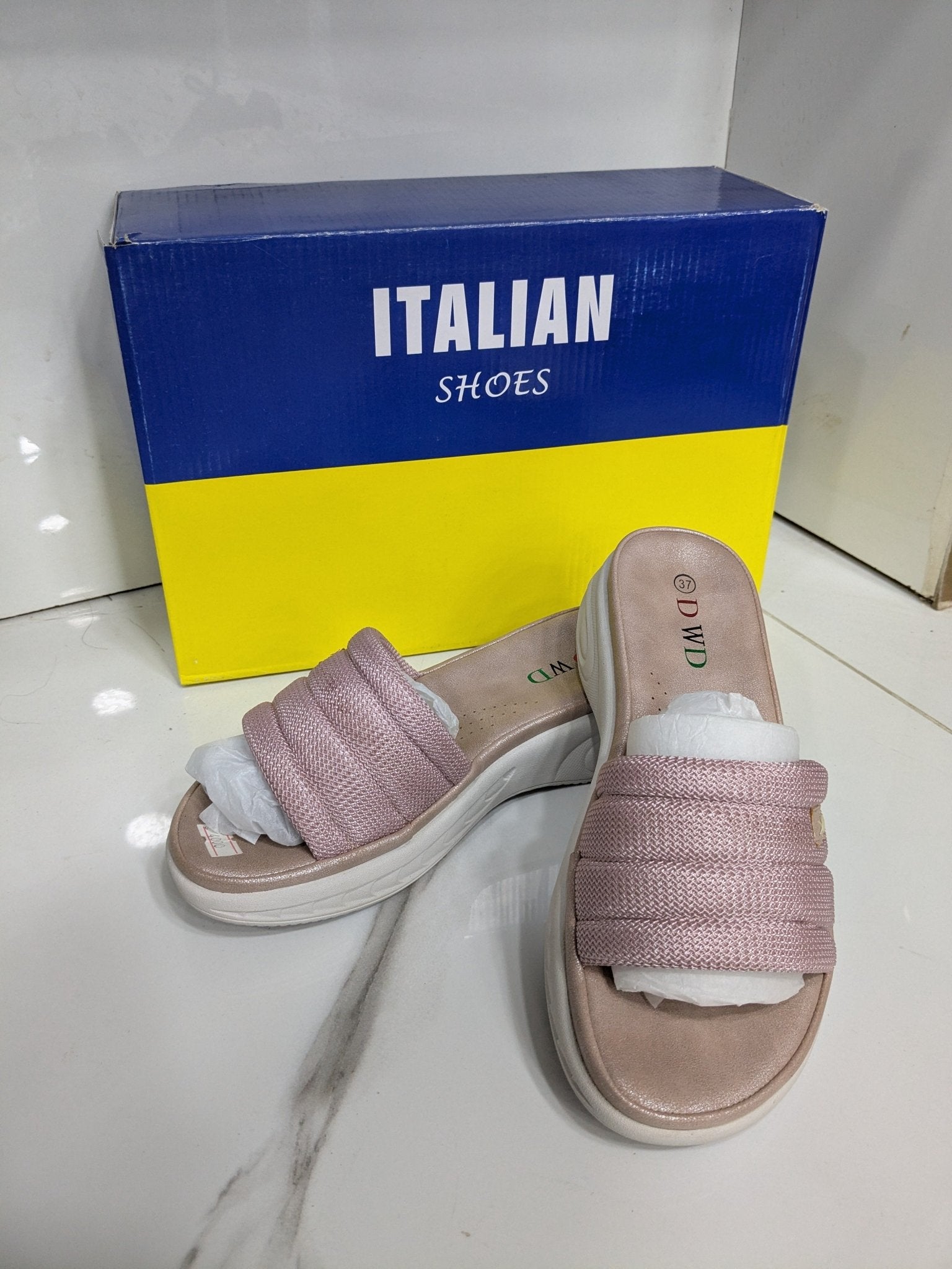 IT - 61 Women’s Slides – Soft Pink - Italian Shoes