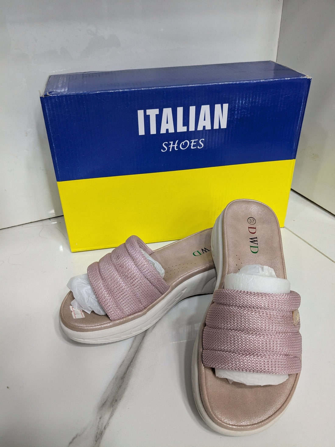 IT - 61 Women’s Slides – Soft Pink - Italian Shoes