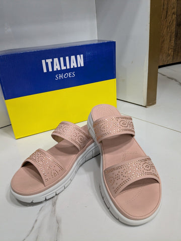 IT - 65 Women’s Slides – Light Pink - Italian Shoes