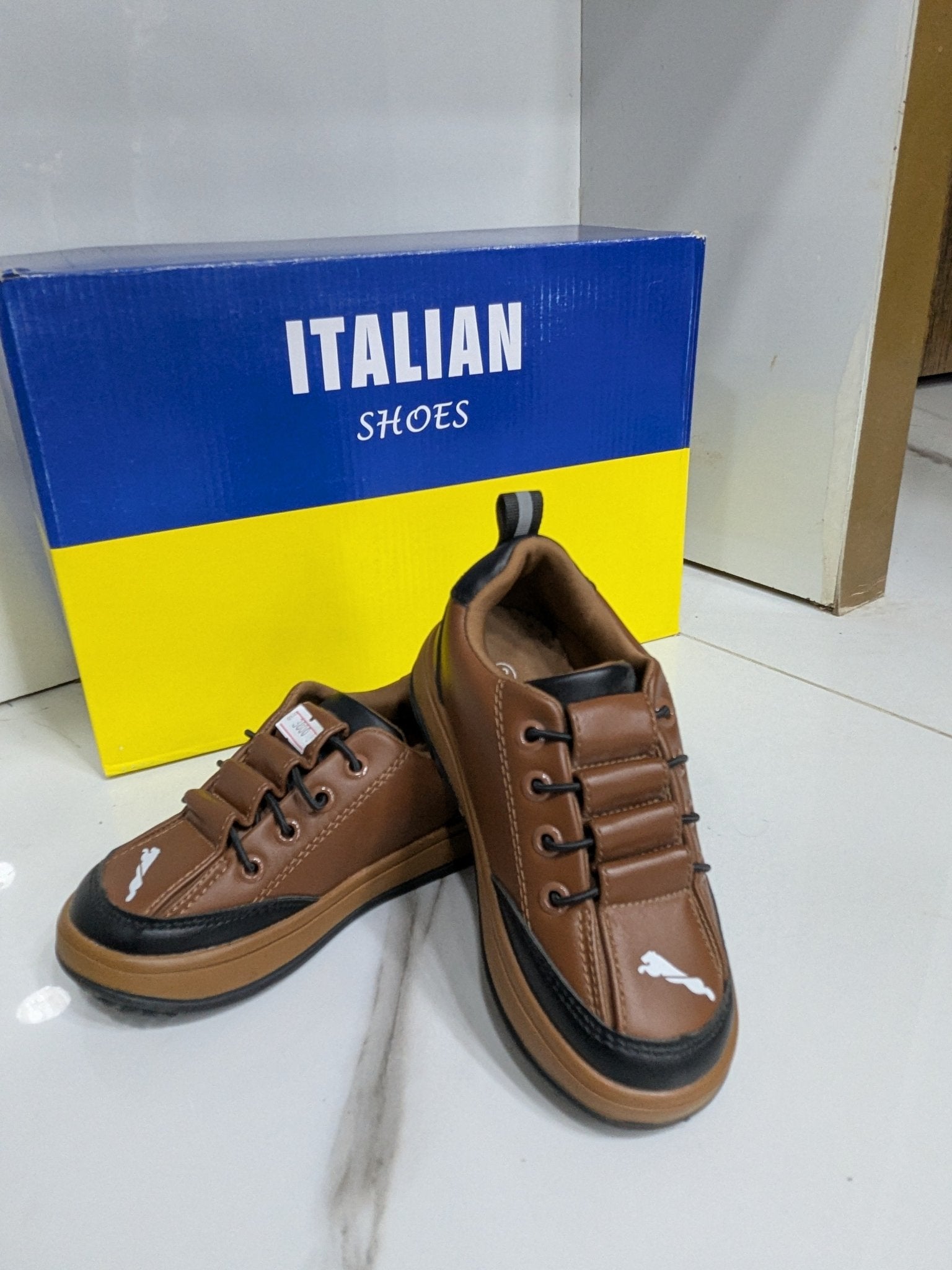 IT - 68 Kids Shoes – Classic Brown Comfort Fit - Italian Shoes