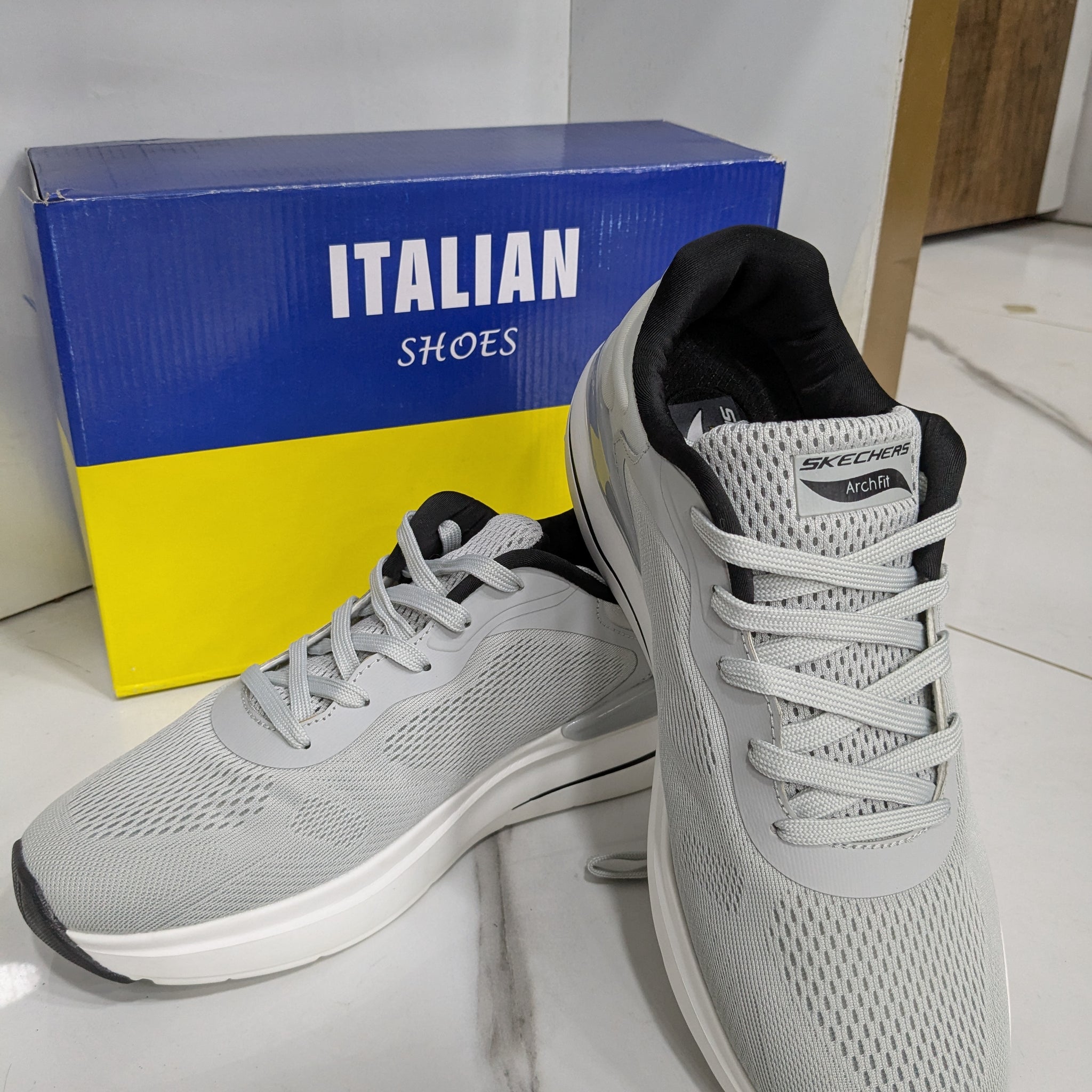 IT-44 Skechers Lace-Up Sports Shoes – Grey