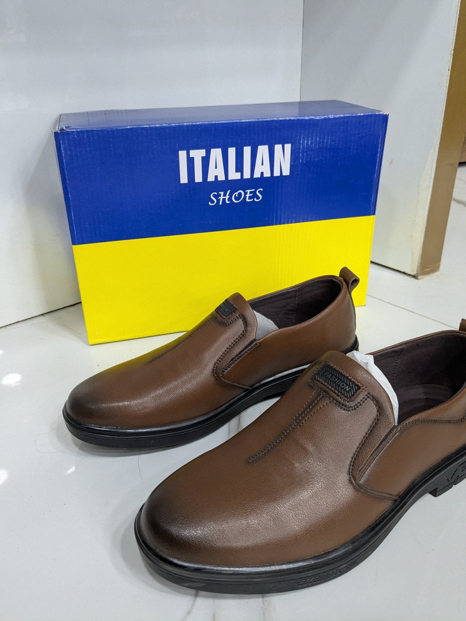 T - 35 Slip - On Casual Shoes – Brown - Italian Shoes